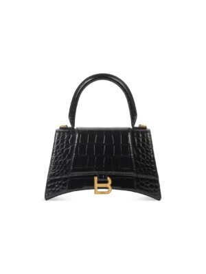 HOURGLASS Crocodile embossed small handbag