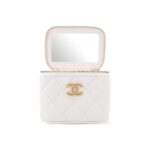 CHANEL 23P LIPSTICK BOX WITH CHAIN WHITE
