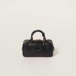 Arcadie Leather Small Handbag Black