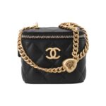 CHANEL 23P LIPSTICK BOX WITH CHAIN BLACK