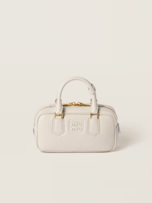 Arcadie Leather Small Handbag White