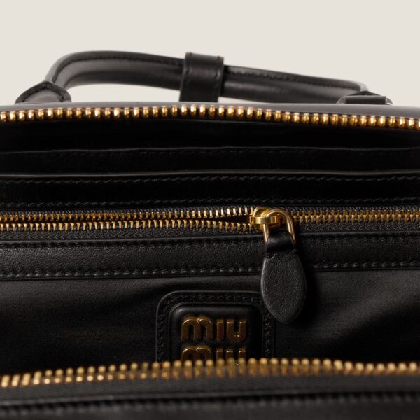 Arcadie Leather Large Handbag Black Color