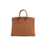 Hermès Birkin 25 with gold-plated hardware, fully hand-stitched togo