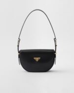 Prada Arqué flip leather shoulder bag