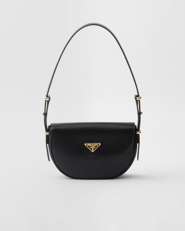 Prada Arqué flip leather shoulder bag