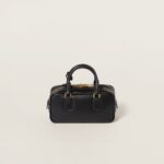 Arcadie Leather Small Handbag Black
