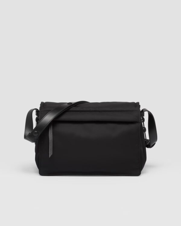 Medium-sized padded Re-Nylon shoulder bag