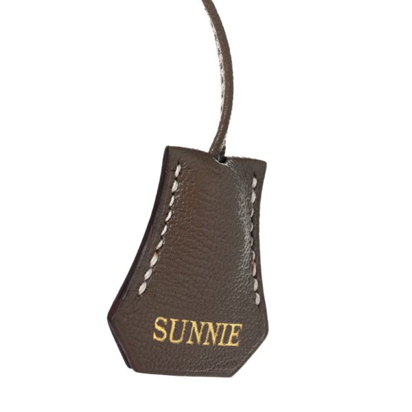 Chevre Chandra Bi-Color Horseshoe Kelly Sellier 25 Rouge De Coeur Etoupe