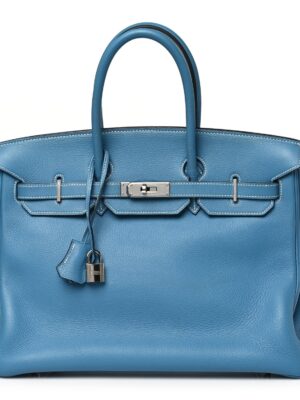 Taurillon Clemence Birkin 35 Blue Jean