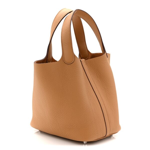 Taurillon Clemence Picotin Lock 18 PM Biscuit