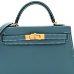 Epsom Mini Kelly Sellier 20 New Blue Jean