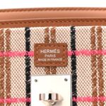 Toile Swift Broderie Shoulder Birkin Light 39 Gold Fauve Rose Pop Black