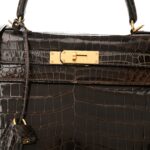 Shiny Niloticus Crocodile Kelly Sellier 28 Gris Elephant