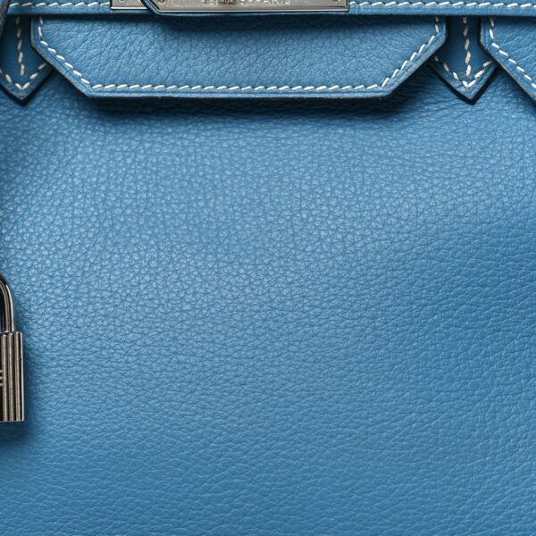 Taurillon Clemence Birkin 35 Blue Jean